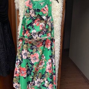 Floral Green Midi Dress